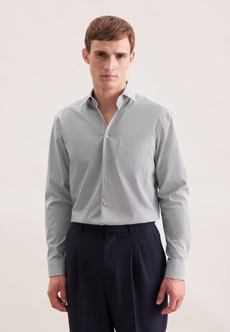 Coupe regular Chemise business 'SMART ESSENTIALS' SEIDENSTICKER en bleu : devant