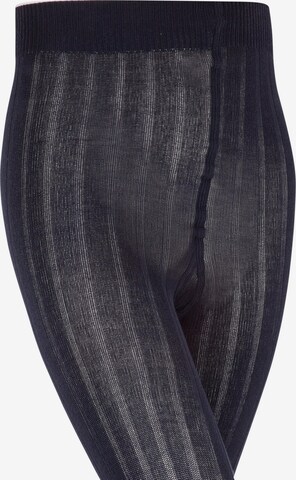FALKE Tights 'Classic Rib' in Blue: front
