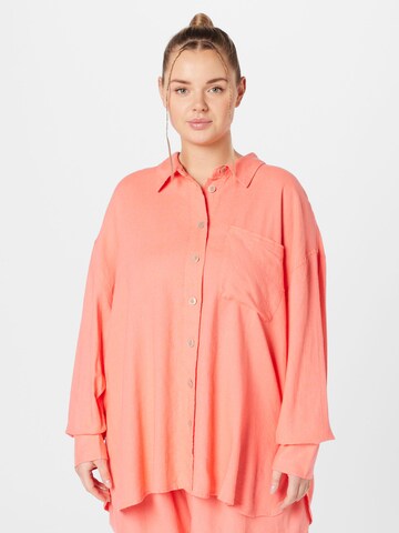 Camicia da donna di River Island Plus in rosa: frontale