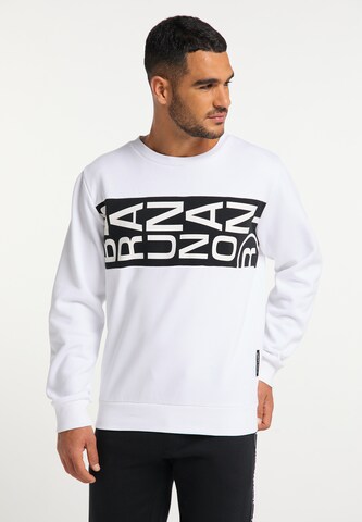 Bruno Banani Sweatshirt 'Richardson' in White: front