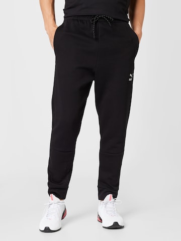 PUMA Tapered Workout Pants in Black: front