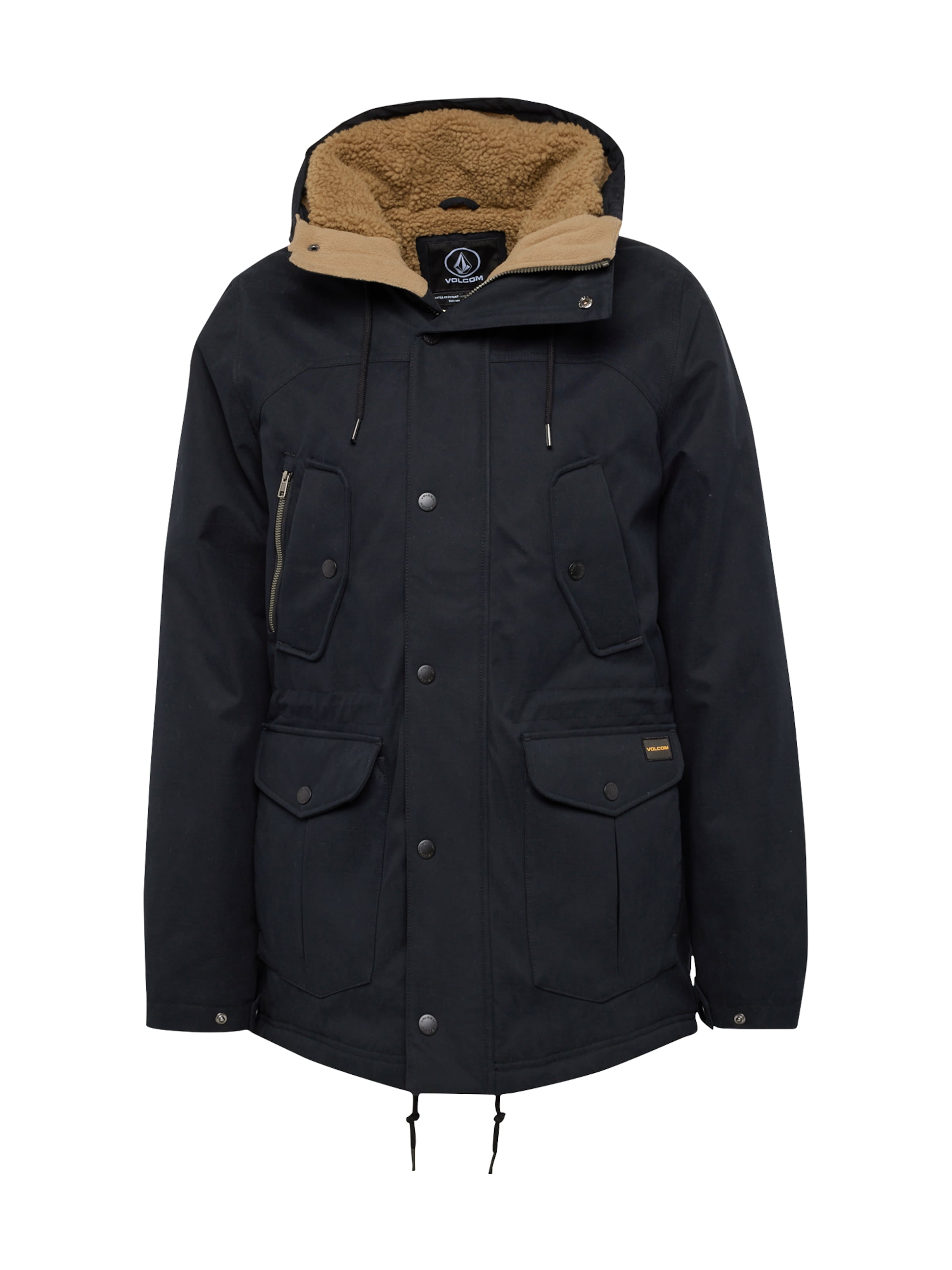 Volcom Zimní parka 'Starget' – černá: přední strana