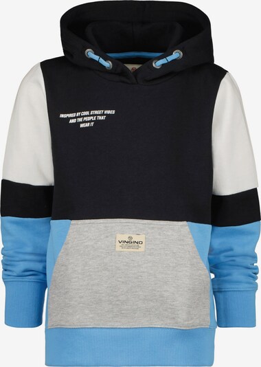 VINGINO Sweater majica u azur / siva melange / crna / bijela, Pregled proizvoda