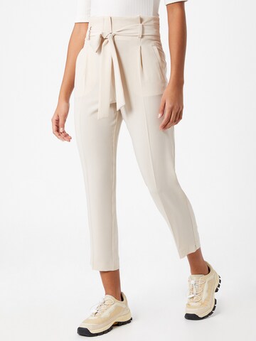 Miss Selfridge Regular Pleat-Front Pants 'Easy' in Beige: front