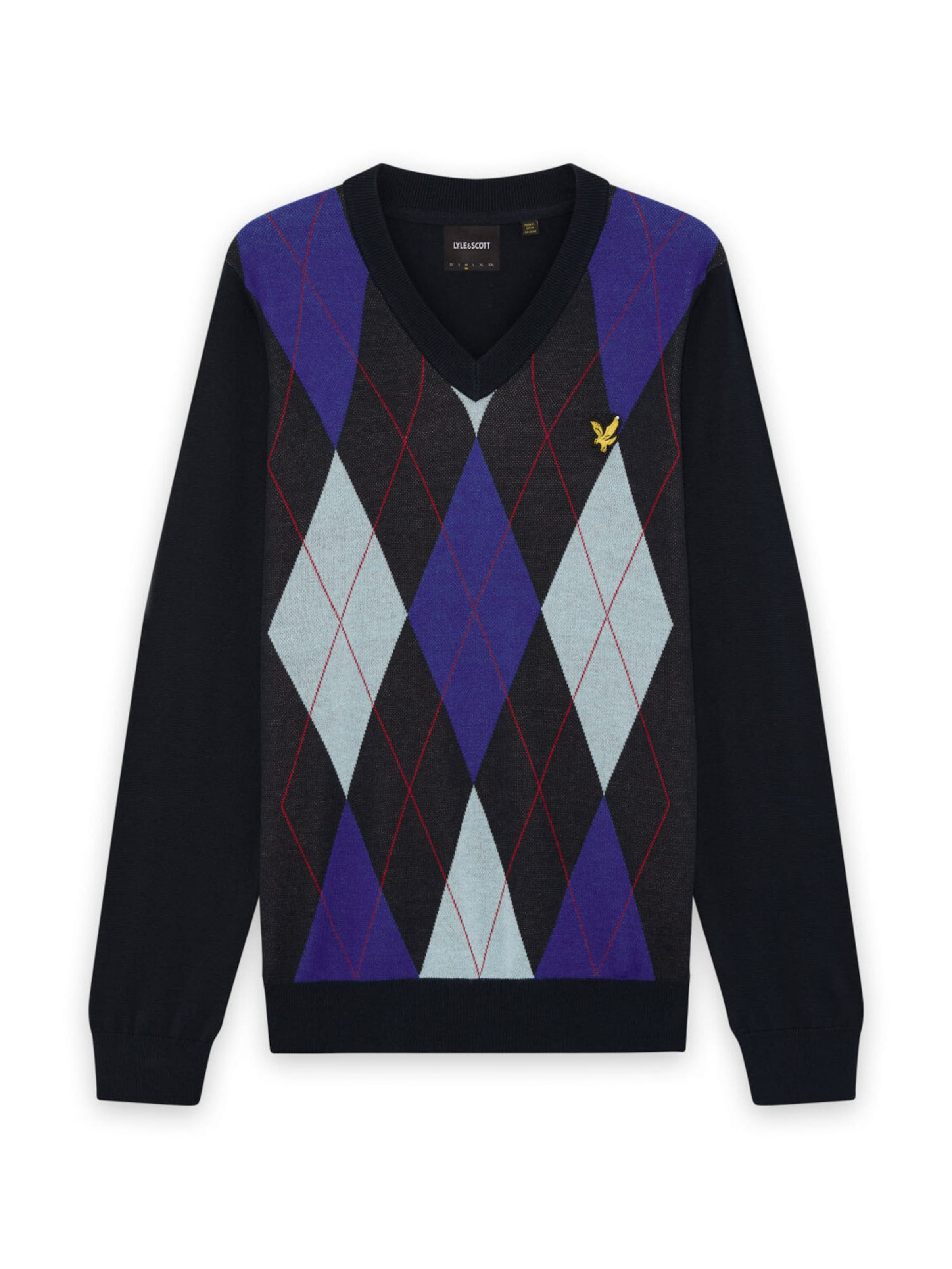 Lyle & Scott Pullover 'Argyle' in Blau: Vorderseite