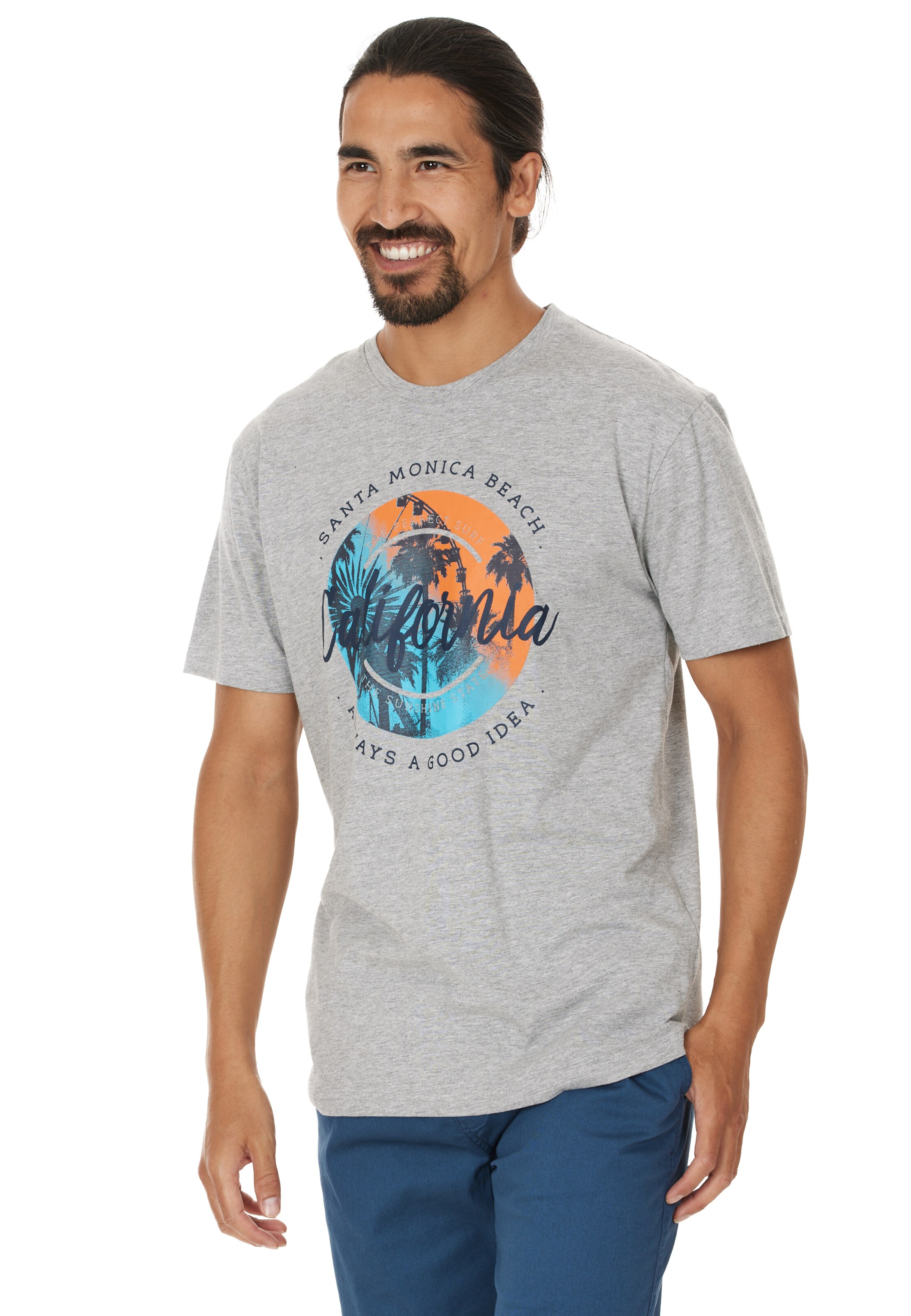 Cruz Funktionsshirt 'Edmund' in Grau: Vorderseite