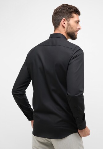 ETERNA Slim fit Button Up Shirt in Black