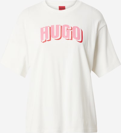 HUGO Red Shirts 'Dazalena' i lys pink / knaldrød / hvid, Produktvisning