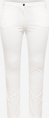 Coupe slim Pantalon 'RECCO' Persona by Marina Rinaldi en blanc : devant