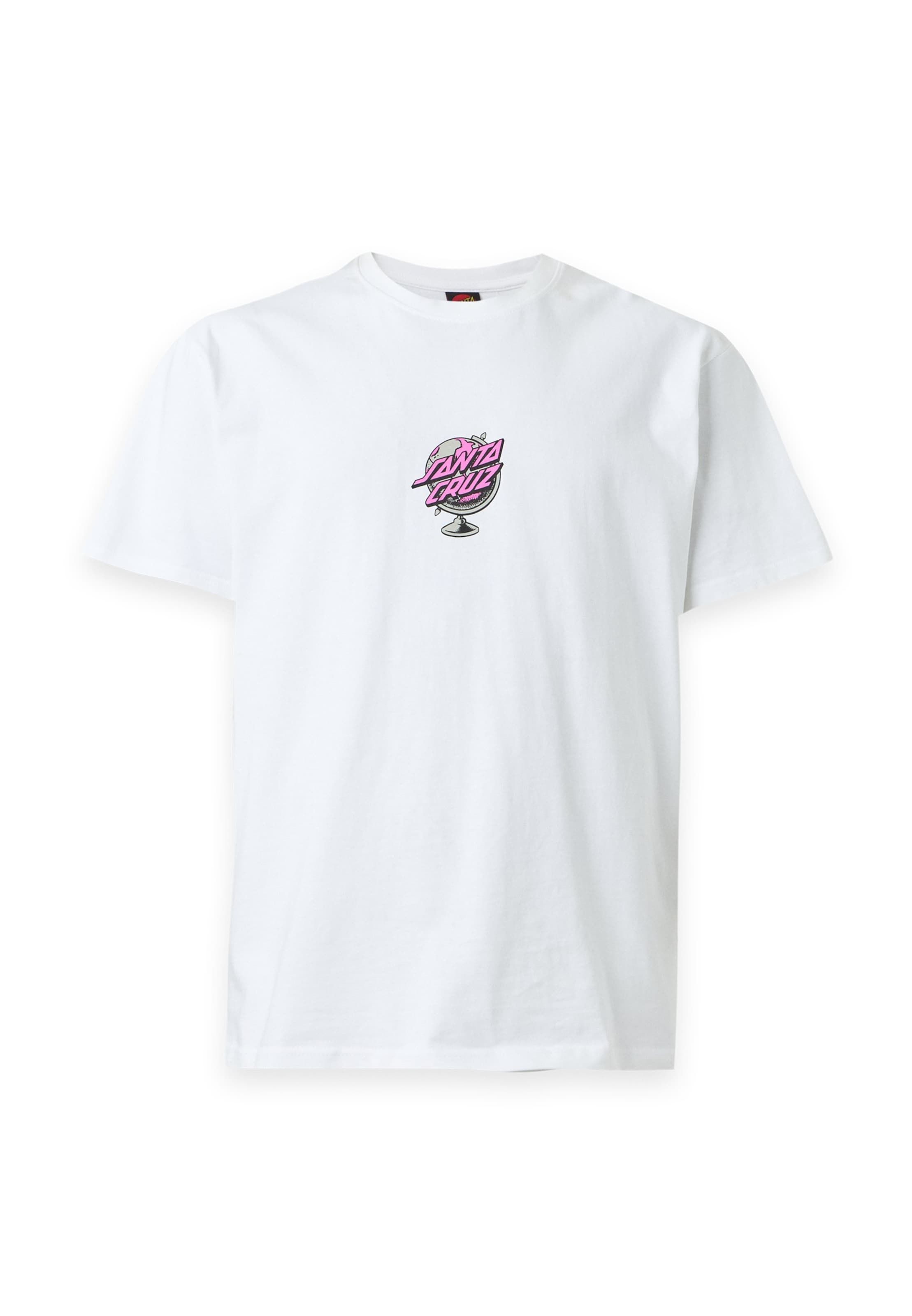 T-Shirt 'Knibbs Cryptic World Centre' Santa Cruz en blanc : devant