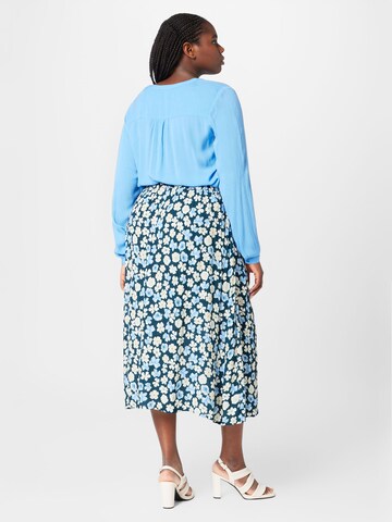 KAFFE CURVE Skirt 'Tiri' in Blue