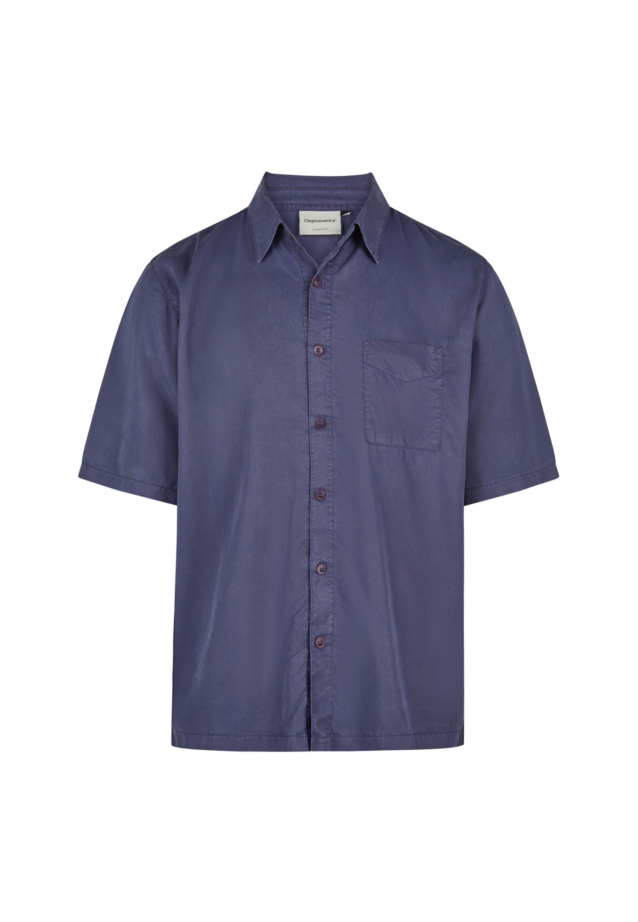 Cleptomanicx Button Up Shirt 'Easy' in Blue: front