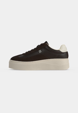 Baskets basses 'Lyzz' HUGO en marron : devant