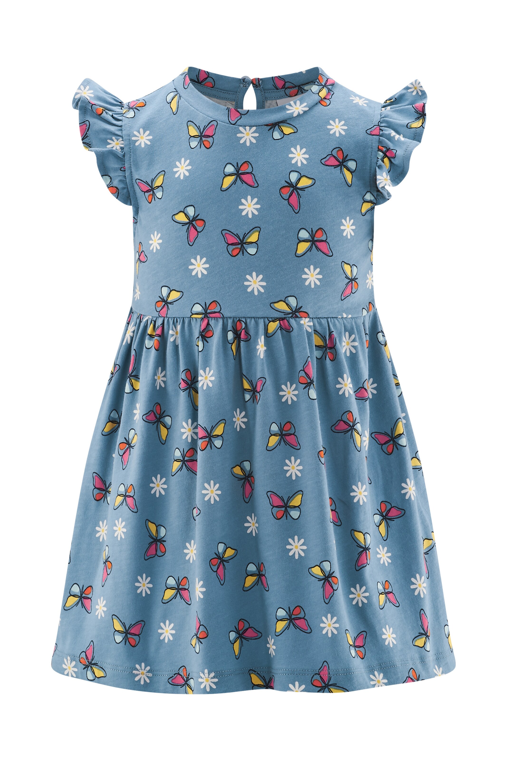 happy girls Dress in Blue: front