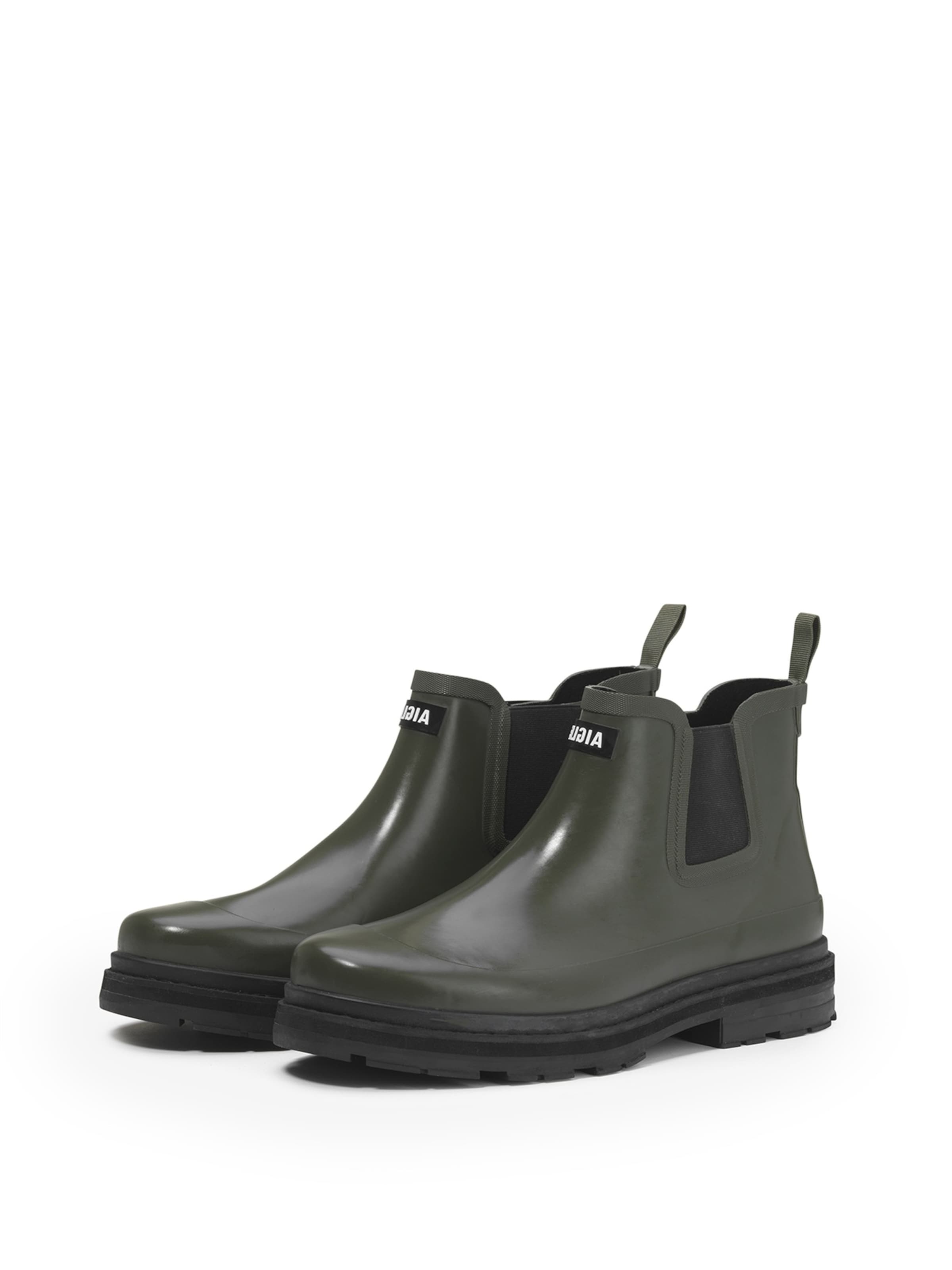 AIGLE Rubber boot 'Soft Rain' in Green: front