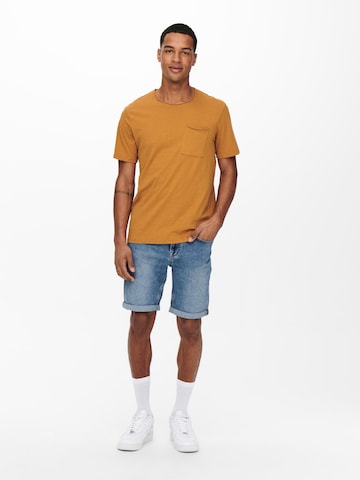 Only & Sons Regular Shorts 'Ply' in Blau