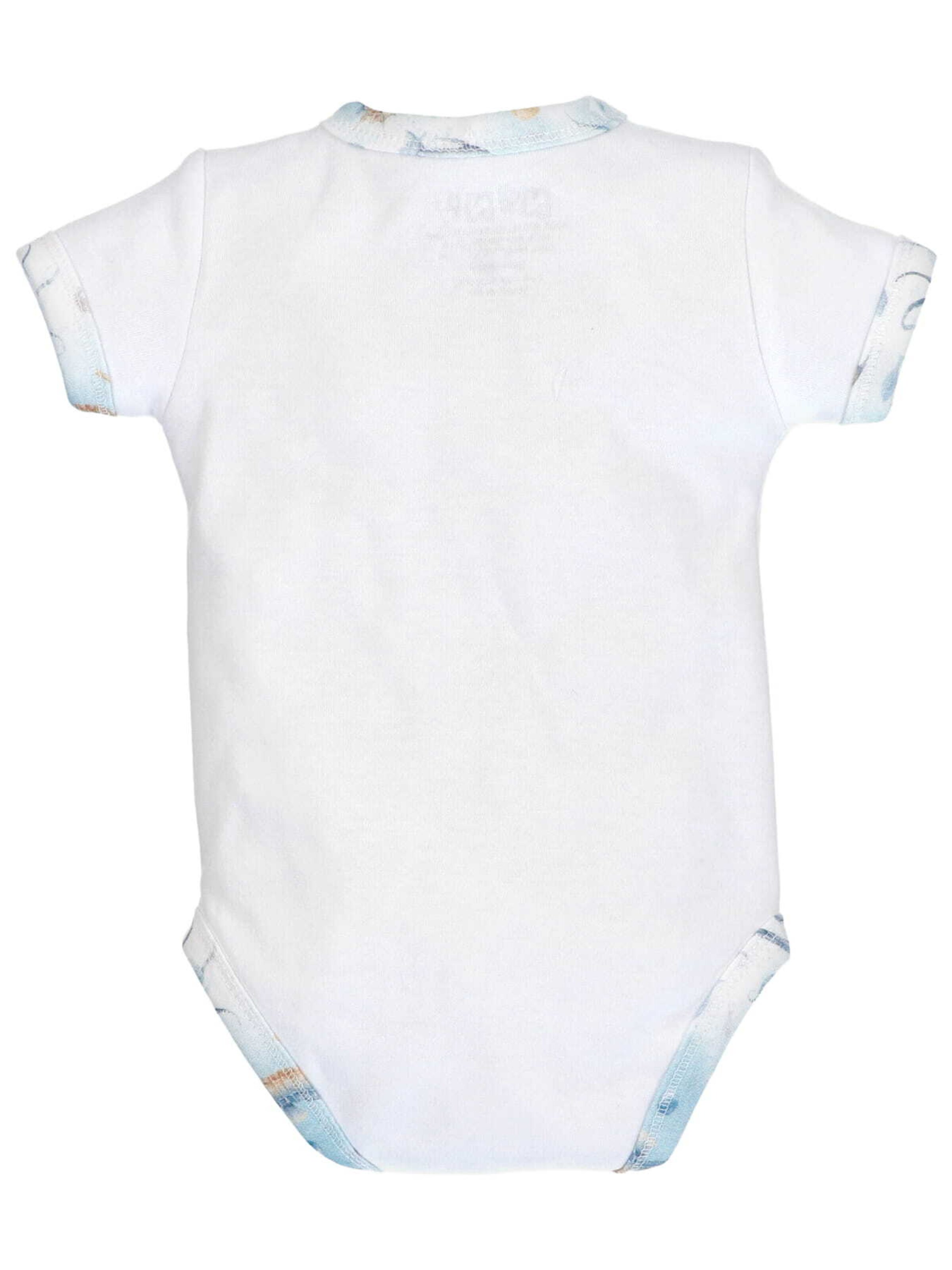 Barboteuse / body 'Meerestiere' NINI en blanc