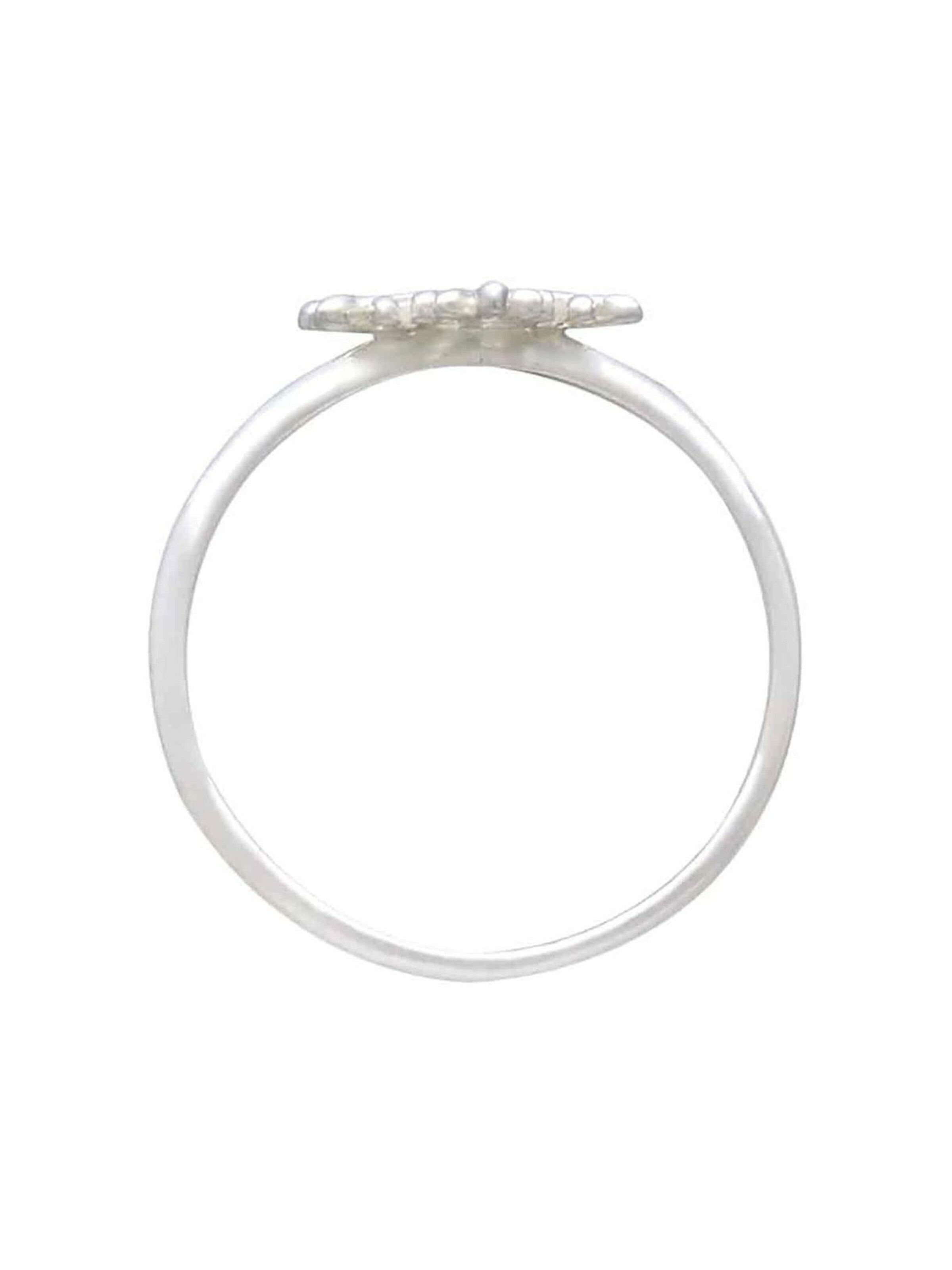 Gemshine Ring 'SCHNEEFLOCKE' in Silver