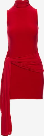 Rochie 'Sukienka mini z wiązanymi szarfami' de la made of emotion pe roșu: față
