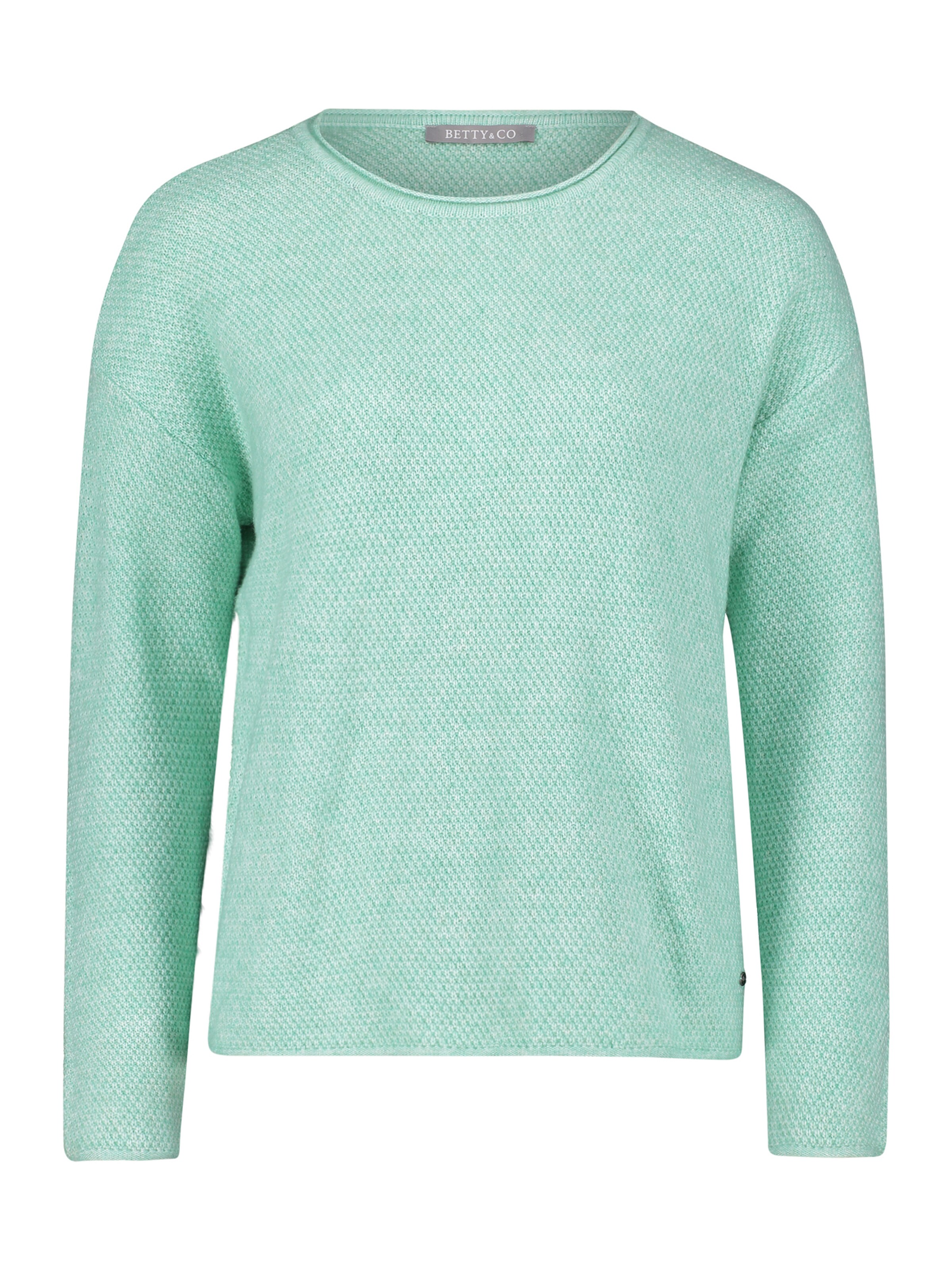 Betty & Co Strickpullover mit Rundhalsausschnitt in Grün: Vorderseite