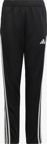 ADIDAS PERFORMANCE Slim fit Workout Pants 'Tiro 23 League Training Bottoms' in Black: front
