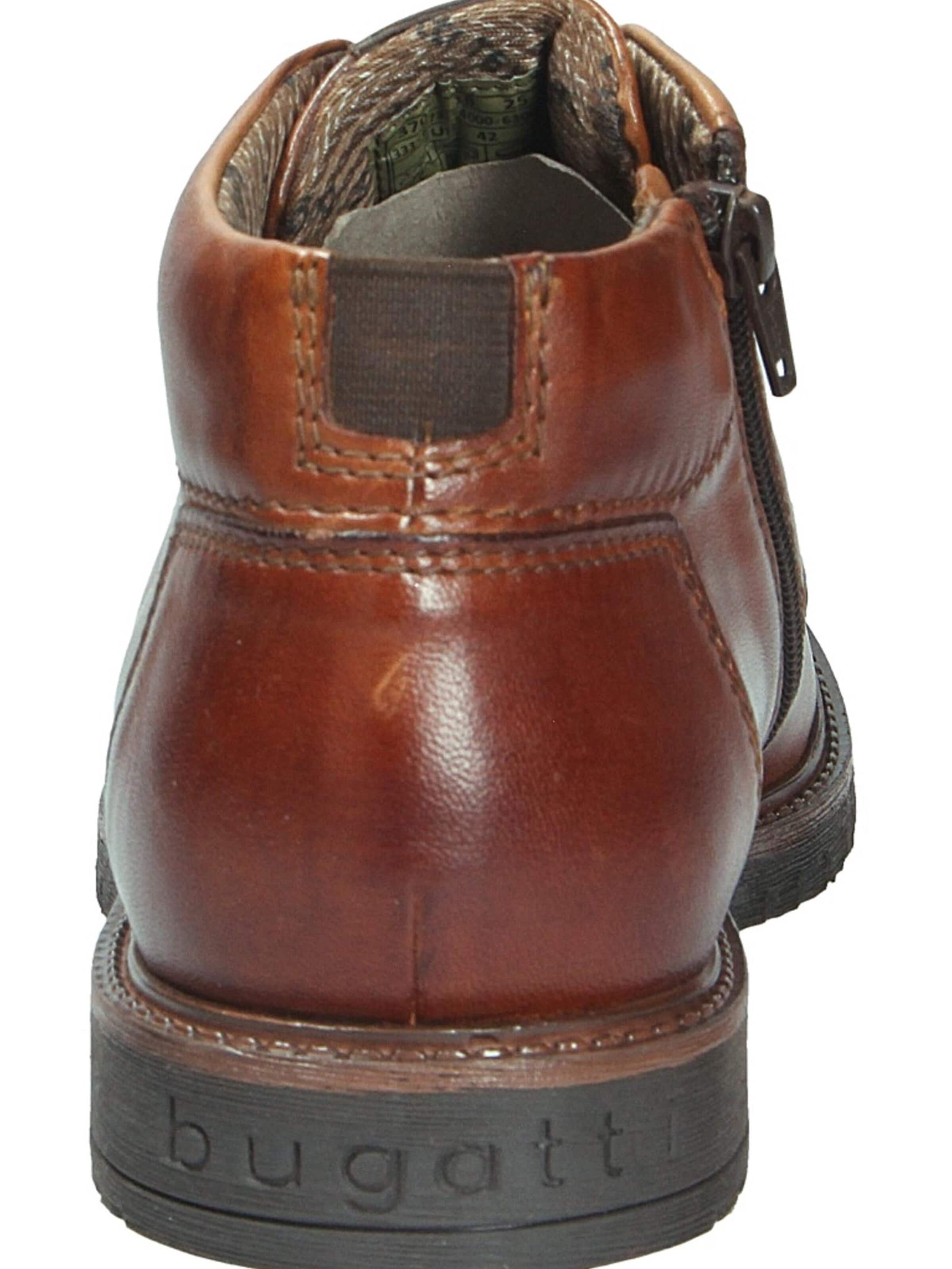Boots stringati di bugatti in marrone
