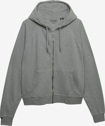 Veste de survêtement Superdry & Co en gris : devant
