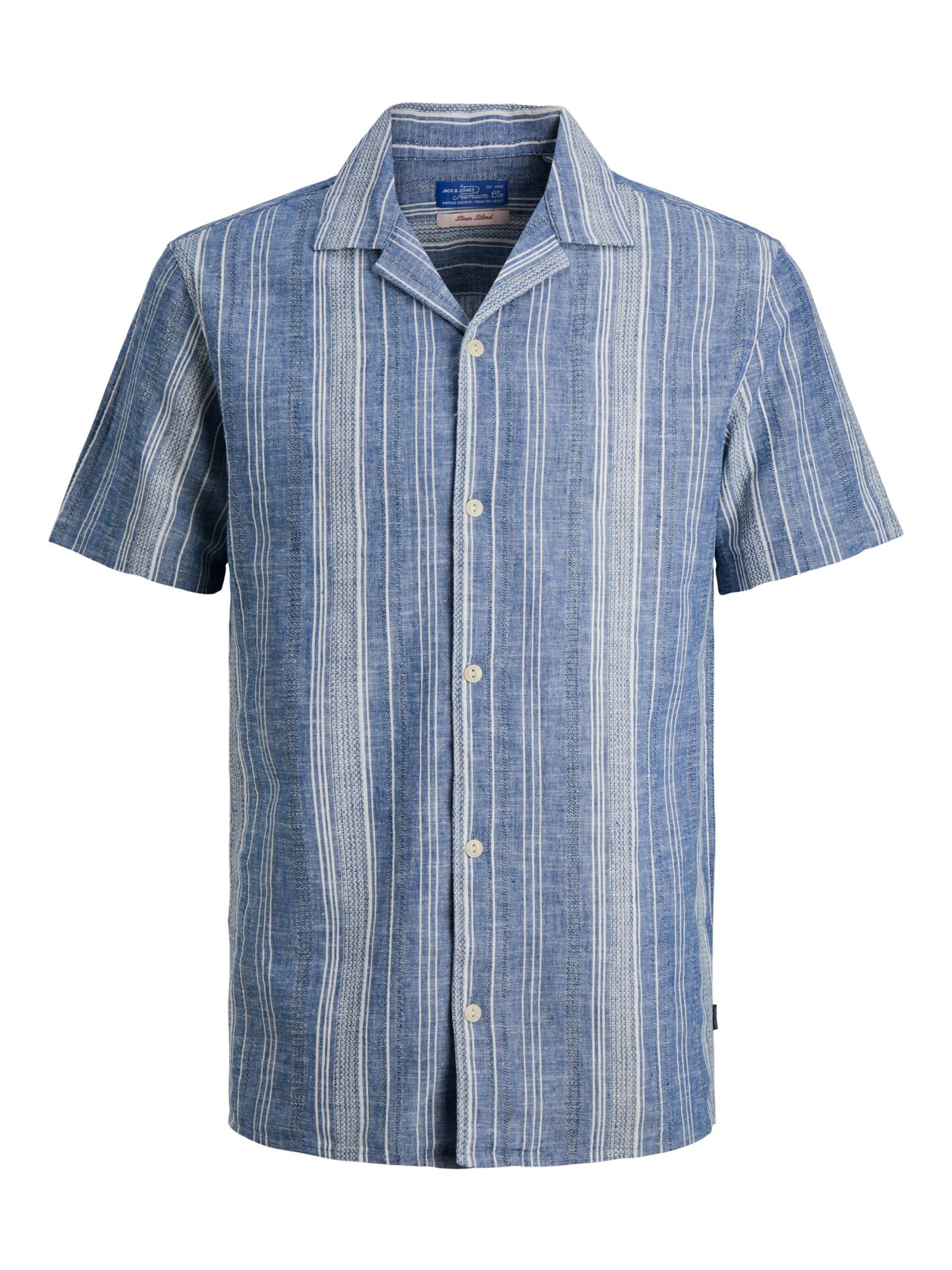 JACK & JONES - Ajuste regular Camisa en azul: frente