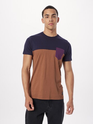 T-Shirt Iriedaily en marron : devant