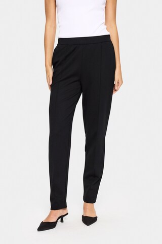 Regular Pantalon 'GennySZ' SAINT TROPEZ en noir : devant
