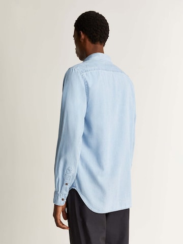 Scalpers Regular fit Button Up Shirt 'Ralph K' in Blue