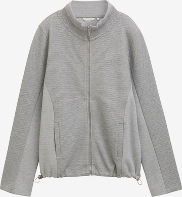TOM TAILOR Sweatjacke in Grau: Vorderseite