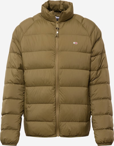 Tommy Jeans Veste d’hiver 'ESSENTIAL' en bleu marine / olive / rouge vif / blanc, Vue avec produit