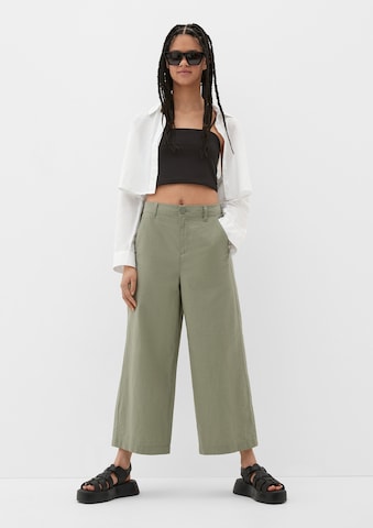 Wide leg Pantaloni di QS in verde