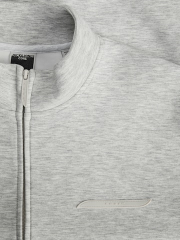 JACK & JONES Zip-Up Hoodie 'JCOFUSION' in Grey