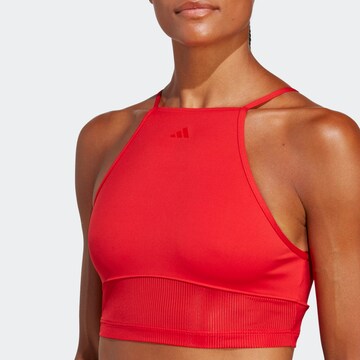 ADIDAS PERFORMANCE - Soutien Bustier Top desportivo 'Dance ' em vermelho