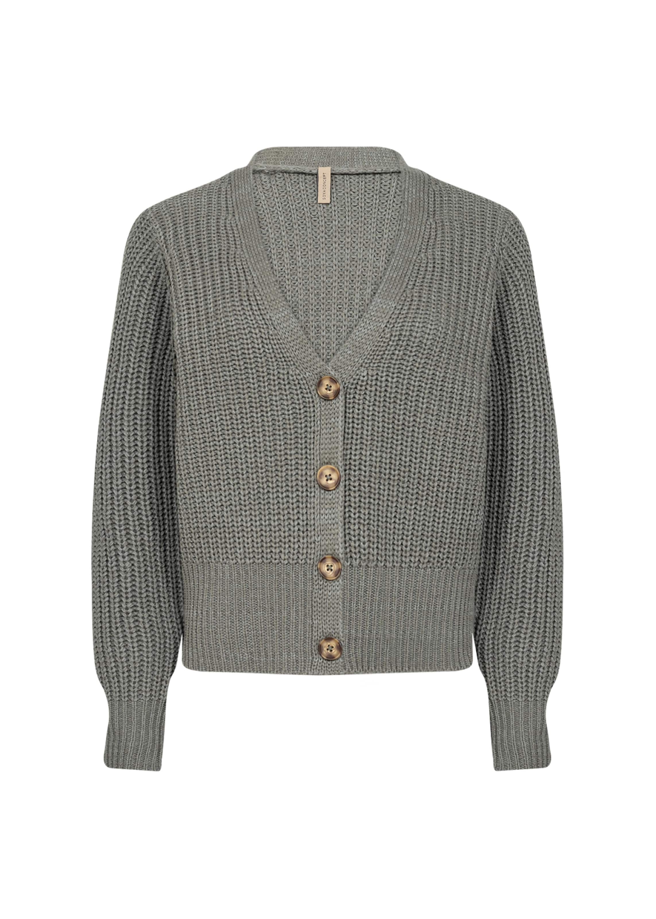 zaļš Soyaconcept Adīta jaka 'REMONE 12': no priekšpuses