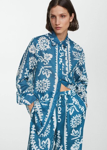 MANGO Blouse 'Nemo' in Blauw: voorkant