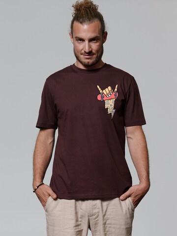 T-Shirt 'Skateboard' Watapparel en rouge : devant