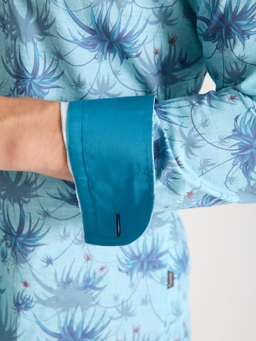 7Camicie Slim fit Zakelijk overhemd 'Donatello Poplin Man Shirt Light Blue Blue' in Blauw