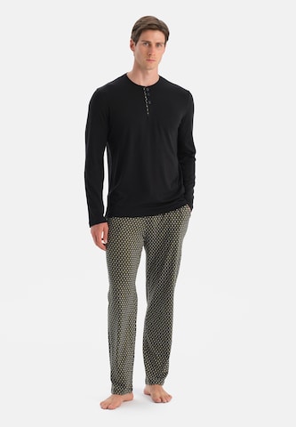 Pyjama long Dagi en noir : devant