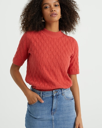 Pull-over WE Fashion en rouge : devant