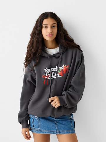 Bershka Sweatshirt in Grau: predná strana