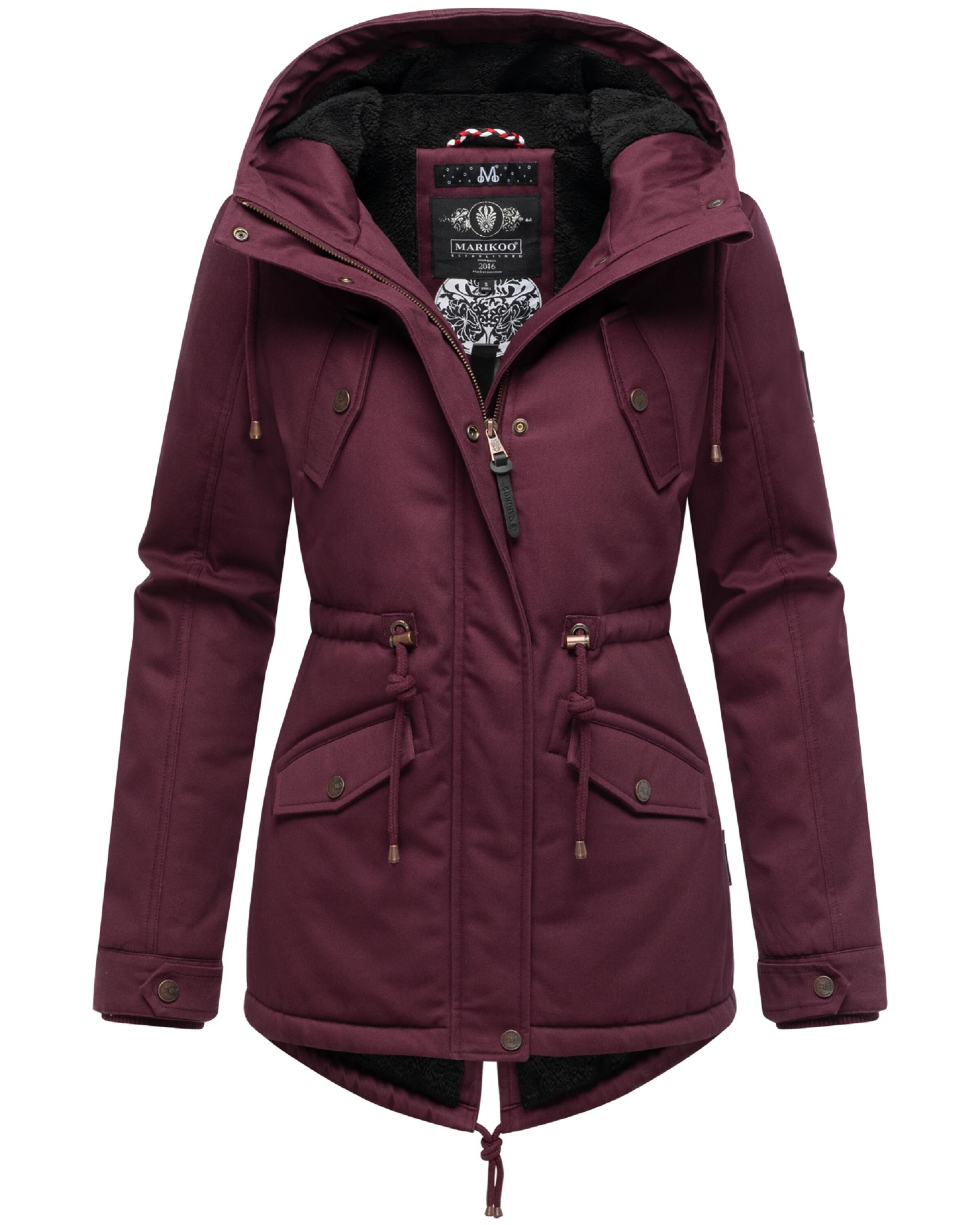 MARIKOO Winterparka 'Manolya' in Rood