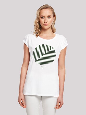 T-shirt 'Geometrics ' F4NT4STIC en blanc : devant