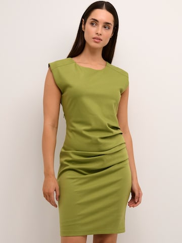 Kaffe - Vestido de tubo 'India' en verde: frente