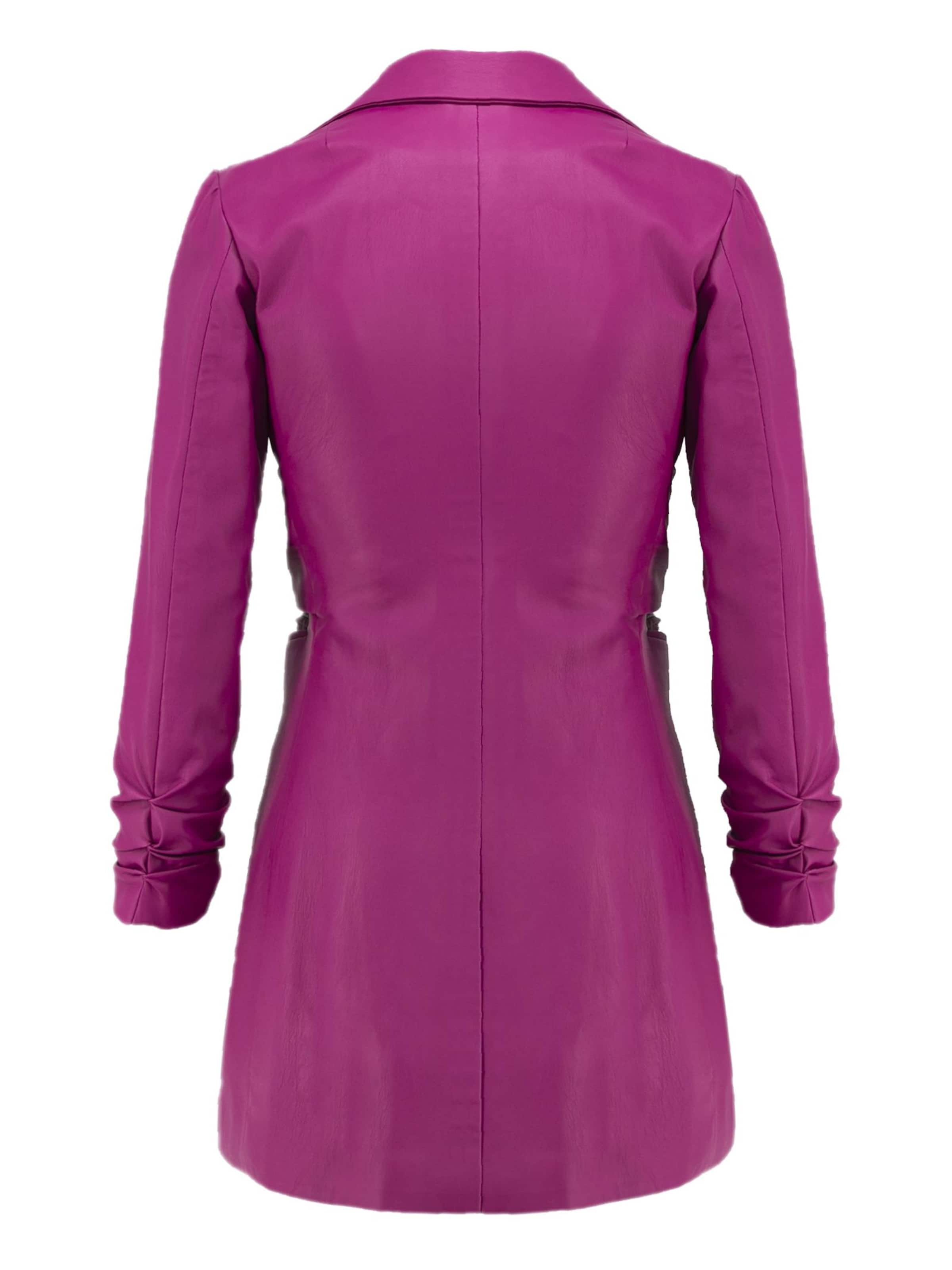AVENUE N°29 - Blazer 'Eco Leather Blazer Dress With Bow' en rosa