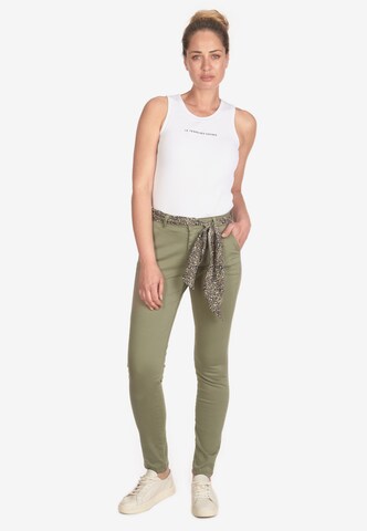 Le Temps Des Cerises Skinny Chino 'DYLI 4' in Groen