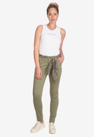 Le Temps Des Cerises Skinny Chino Pants 'DYLI 4' in Green