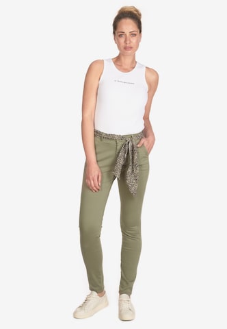 Le Temps Des Cerises Skinny Chino Pants 'DYLI 4' in Green